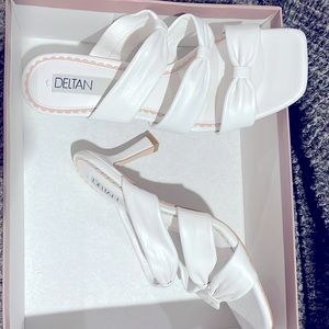 Cute white heel. Deltan brand size 8.5